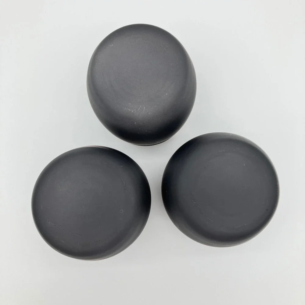 Votive Candle Holders Set of 3 Matte Black Gold Rim Frosted Glass